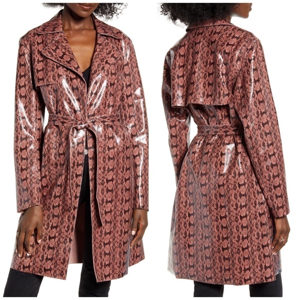 Blank NYC Sneak Attack Vegan Leather Trench Coat S